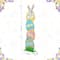 Glitzhome® 42" Easter Wooden Bunny & Eggs Porch Décor